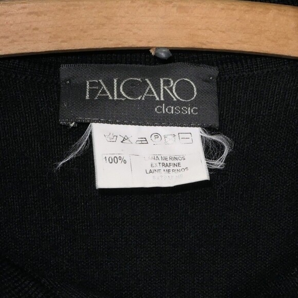 Falcaro Classic Men's 100% Merino Wool Henley Sweater Long Sleeve Sz M? EUC - Picture 3 of 6